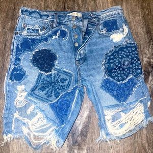 Free People Women Patchwork Shorts Size 27